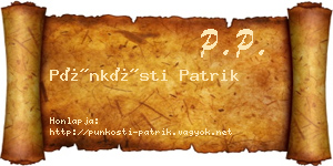 Pünkösti Patrik névjegykártya