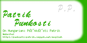 patrik punkosti business card